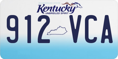 KY license plate 912VCA