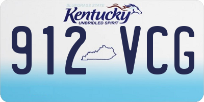 KY license plate 912VCG