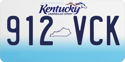 KY license plate 912VCK