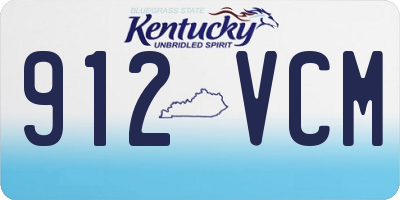 KY license plate 912VCM