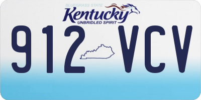 KY license plate 912VCV