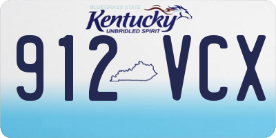 KY license plate 912VCX