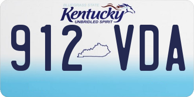 KY license plate 912VDA