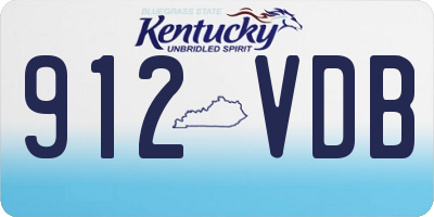 KY license plate 912VDB