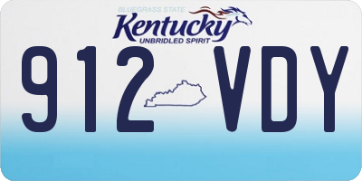 KY license plate 912VDY