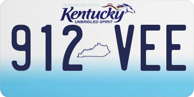 KY license plate 912VEE