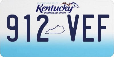 KY license plate 912VEF
