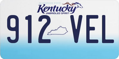 KY license plate 912VEL