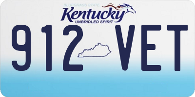 KY license plate 912VET