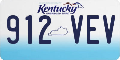KY license plate 912VEV