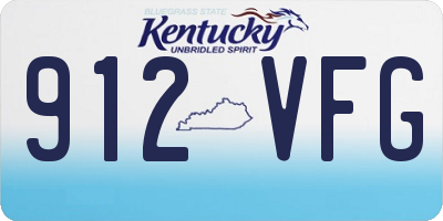 KY license plate 912VFG