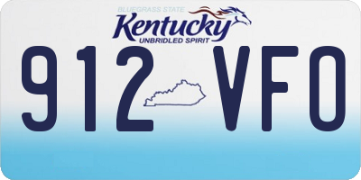 KY license plate 912VFO