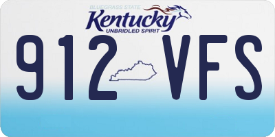 KY license plate 912VFS