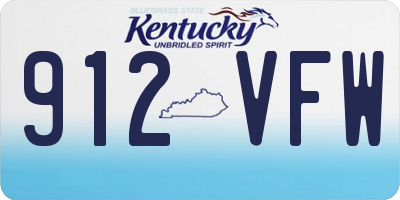 KY license plate 912VFW
