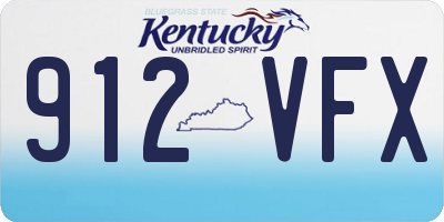 KY license plate 912VFX