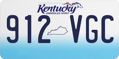 KY license plate 912VGC