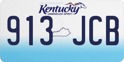 KY license plate 913JCB