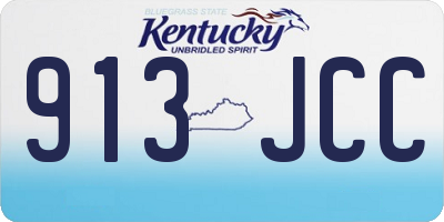 KY license plate 913JCC