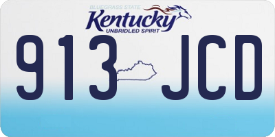 KY license plate 913JCD