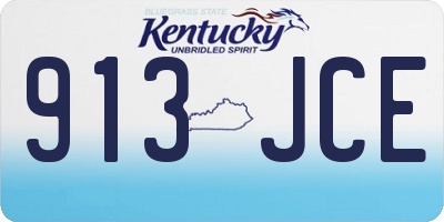 KY license plate 913JCE