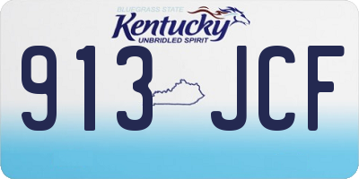 KY license plate 913JCF