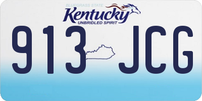 KY license plate 913JCG