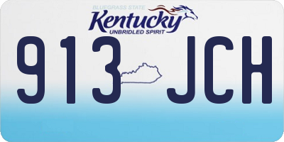 KY license plate 913JCH