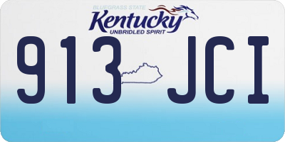 KY license plate 913JCI