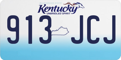 KY license plate 913JCJ