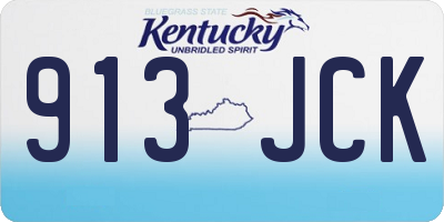 KY license plate 913JCK