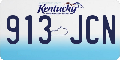 KY license plate 913JCN