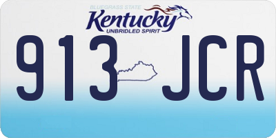 KY license plate 913JCR