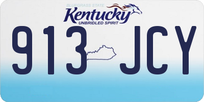 KY license plate 913JCY