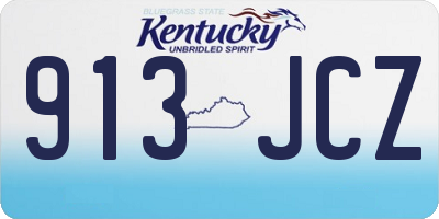 KY license plate 913JCZ