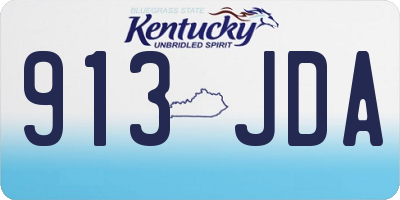 KY license plate 913JDA