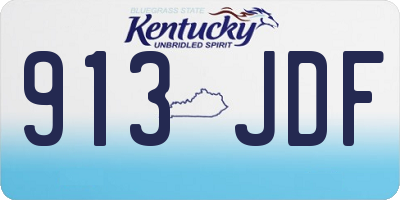 KY license plate 913JDF