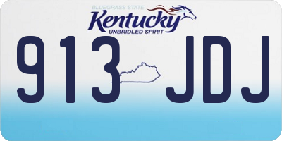 KY license plate 913JDJ