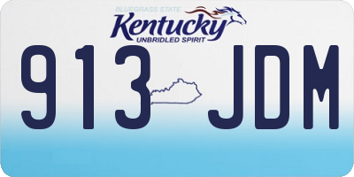 KY license plate 913JDM