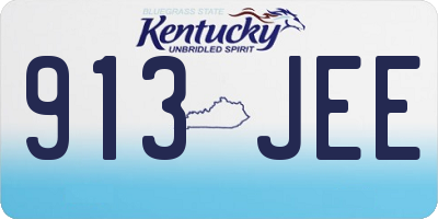 KY license plate 913JEE