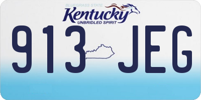 KY license plate 913JEG