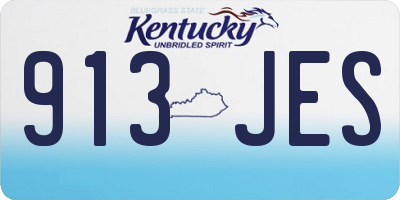 KY license plate 913JES