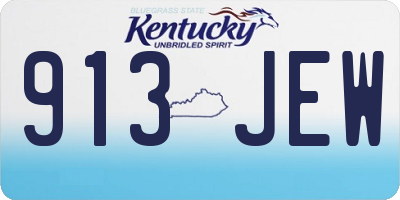 KY license plate 913JEW