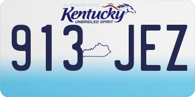 KY license plate 913JEZ