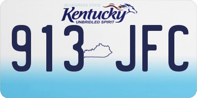 KY license plate 913JFC