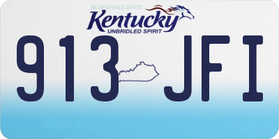 KY license plate 913JFI