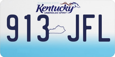 KY license plate 913JFL