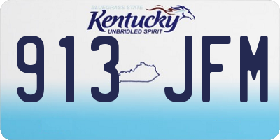 KY license plate 913JFM