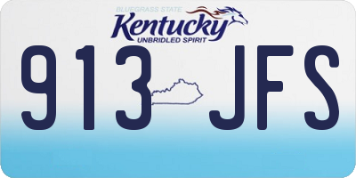 KY license plate 913JFS