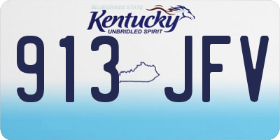 KY license plate 913JFV