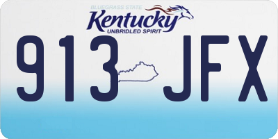KY license plate 913JFX
